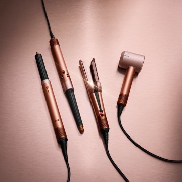 DYSON HS08 (123682-01)Airwrap i.d. Straight+Wavy Amber Silk/Pink Champagne (Gift Pack)